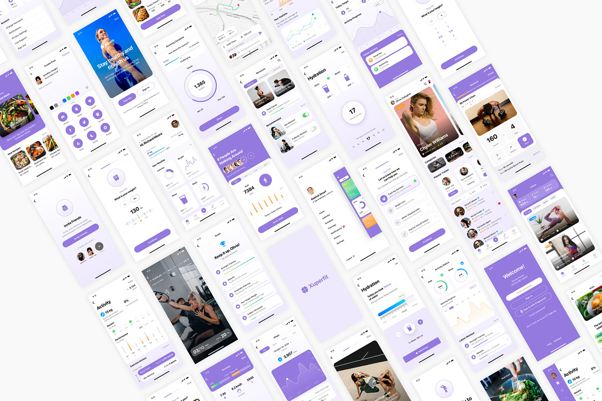Health & Fitness Mobile UI Kit, an UI Kit Template by flr.24 (Photo 2 of 2)