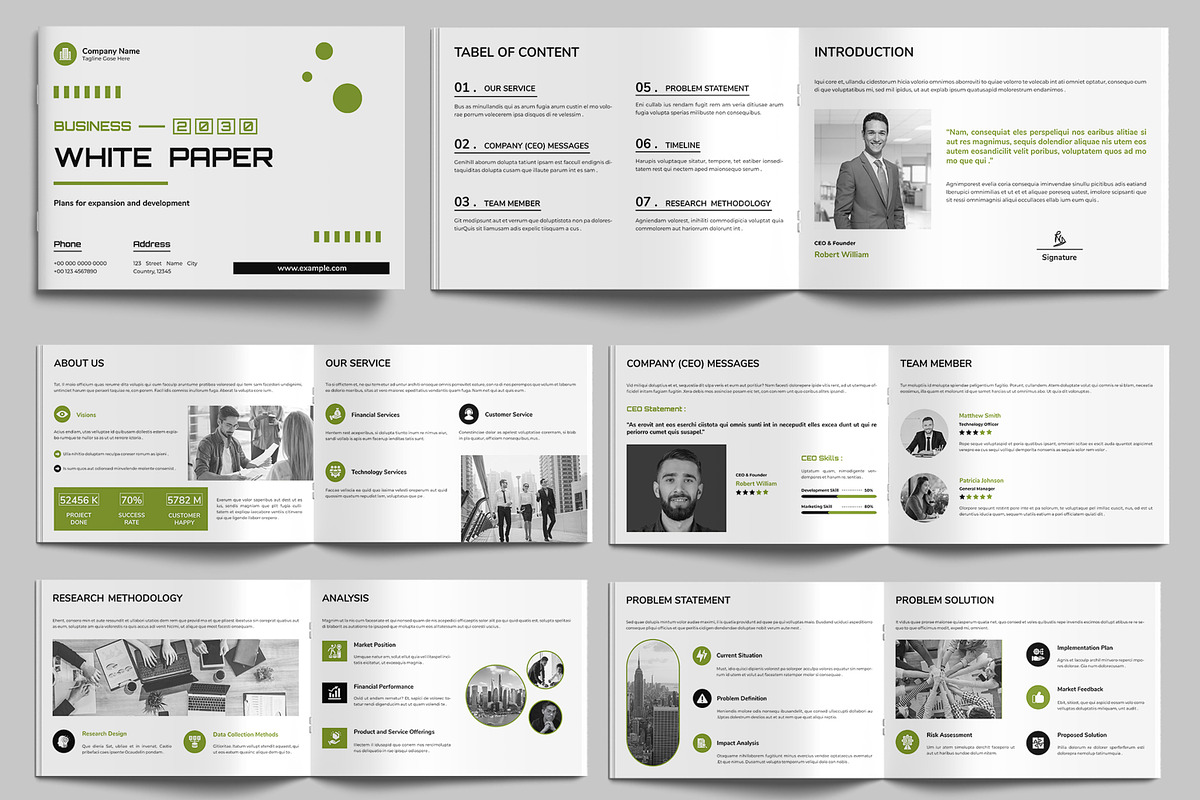 White Paper Template Landscape, a Brochure Template by MightyDesign (Photo 1 of 9)