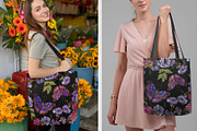 Blue flowers and butterflies, a Pattern Graphic by Matrioshka (Thumbnail 3 of 9)