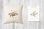 Space Boho Poster Clipart Template, a Decorative Illustration by Imaginary Party (Thumbnail 4 of 7)
