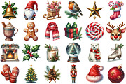 Watercolor Christmas Clipart, an Illustration by Daily.Designs (Thumbnail 4 of 4)