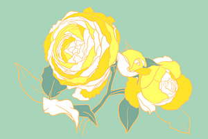 Rose Flowers Procreate Stamp Brushes