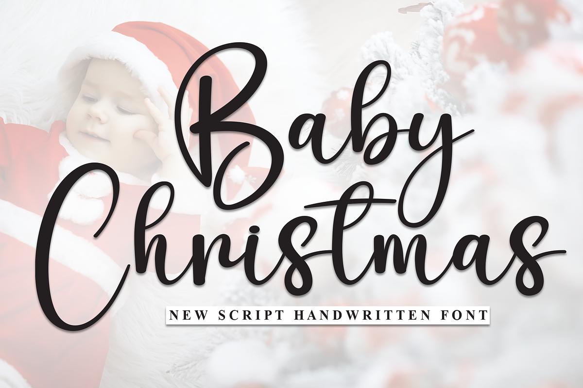 Baby Christmas | Script Font, a Handwritten Font by Scratchones (Photo 1 of 8)