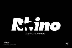 Rhino Wordmark Logo, a Branding & Logo Template by Akdesain