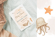 Watercolor Sea Animals Clipart, an Animal Illustration by ElenaPlatovaArt (Thumbnail 3 of 13)