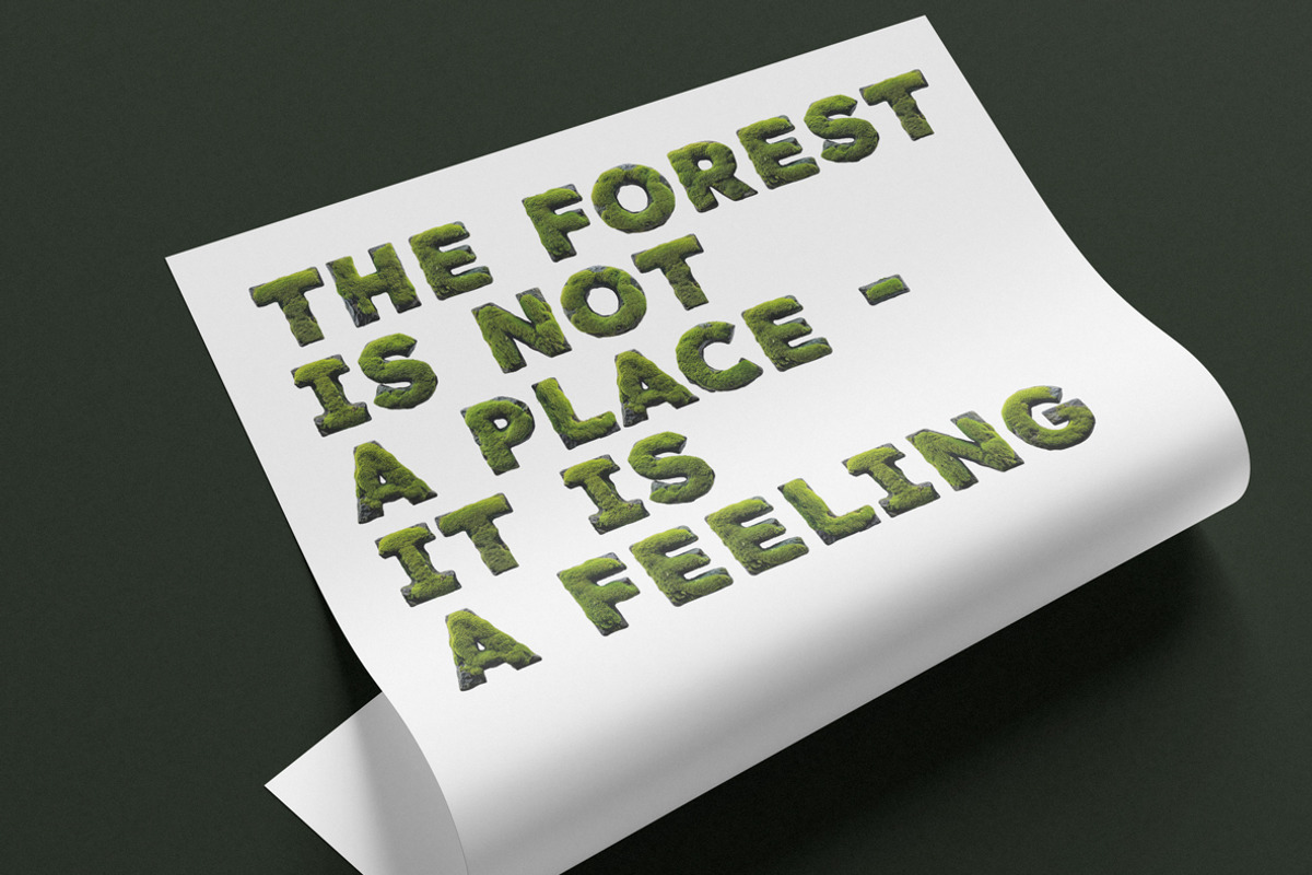 Moss on Rock Font, a Sans Serif Font by Handmadefont (Photo 9 of 16)