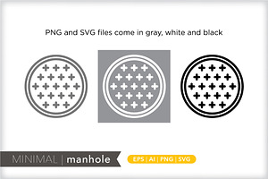 Minimal Manhole Icons