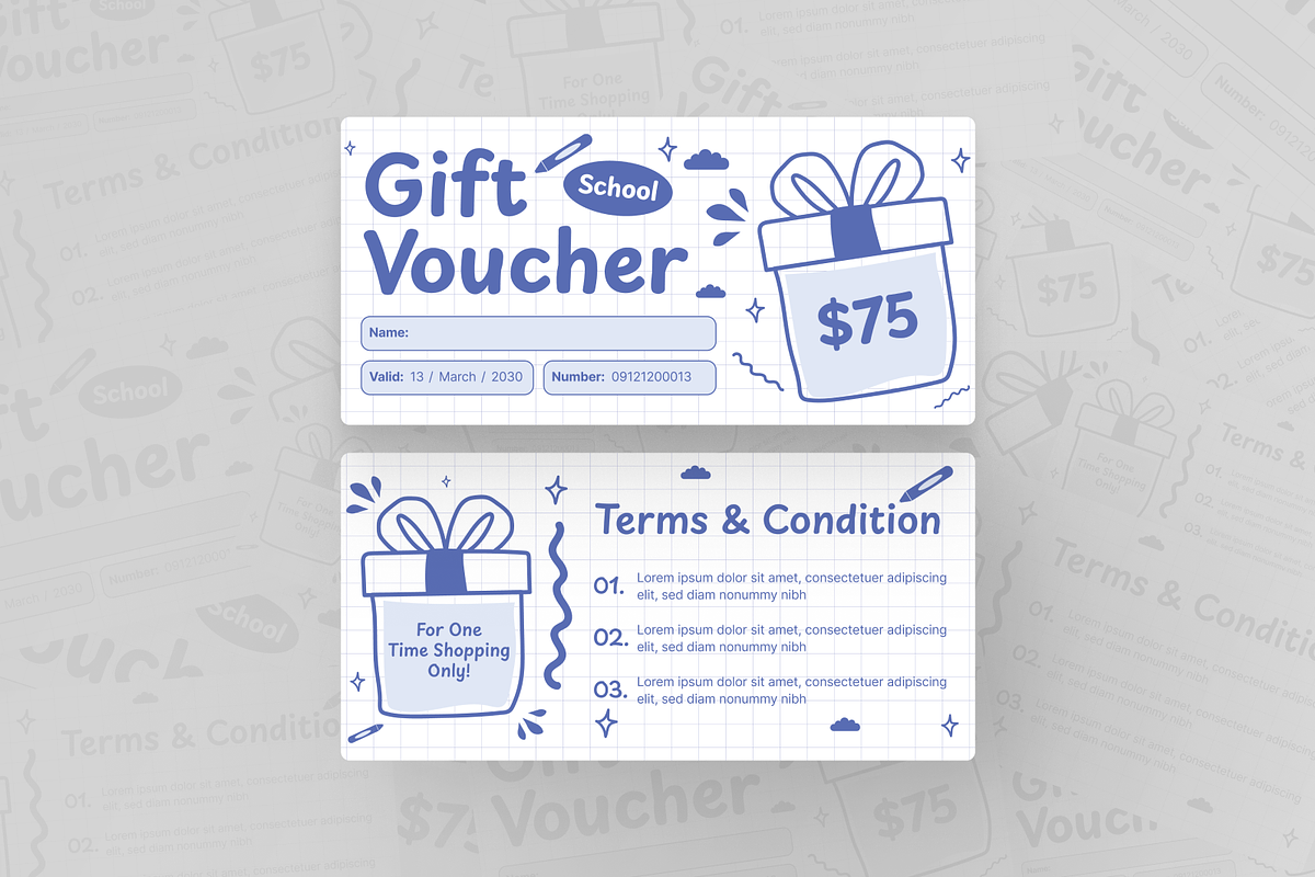 School Gift Voucher, a Print Template by Annora Studio (Photo 6 of 6)