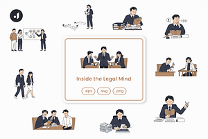 Inside the Legal Mind Illustration, an Object Graphic by Jump Studio