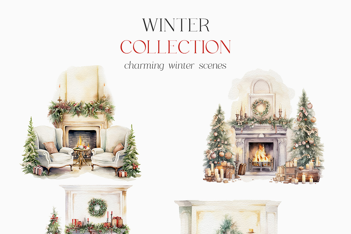 Winter Collection Graphic Set, a Seasonal Illustration by studioequinox (Photo 4 of 17)