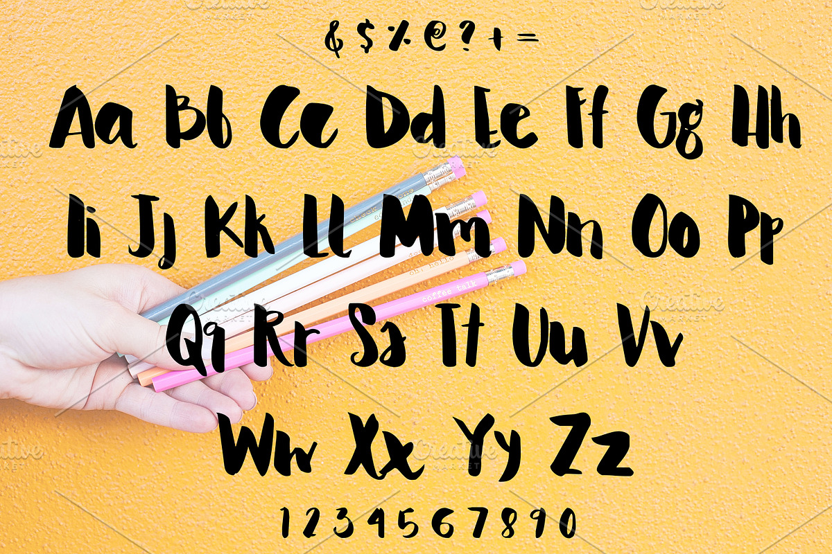 SERENE Brush Lettered Font preview 3
