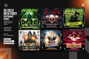 06 Halloween Flyer Bundle, a Flyer Template by Shajib Shikder