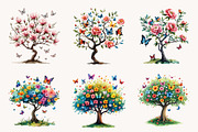 Watercolor Dreaming Tree Clipart, a Seasonal Illustration by Designworld (Thumbnail 5 of 11)