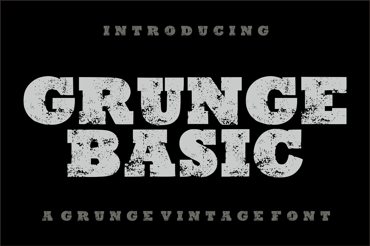 Grunge Basic, a Font by Limited.studio (Photo 1 of 6)