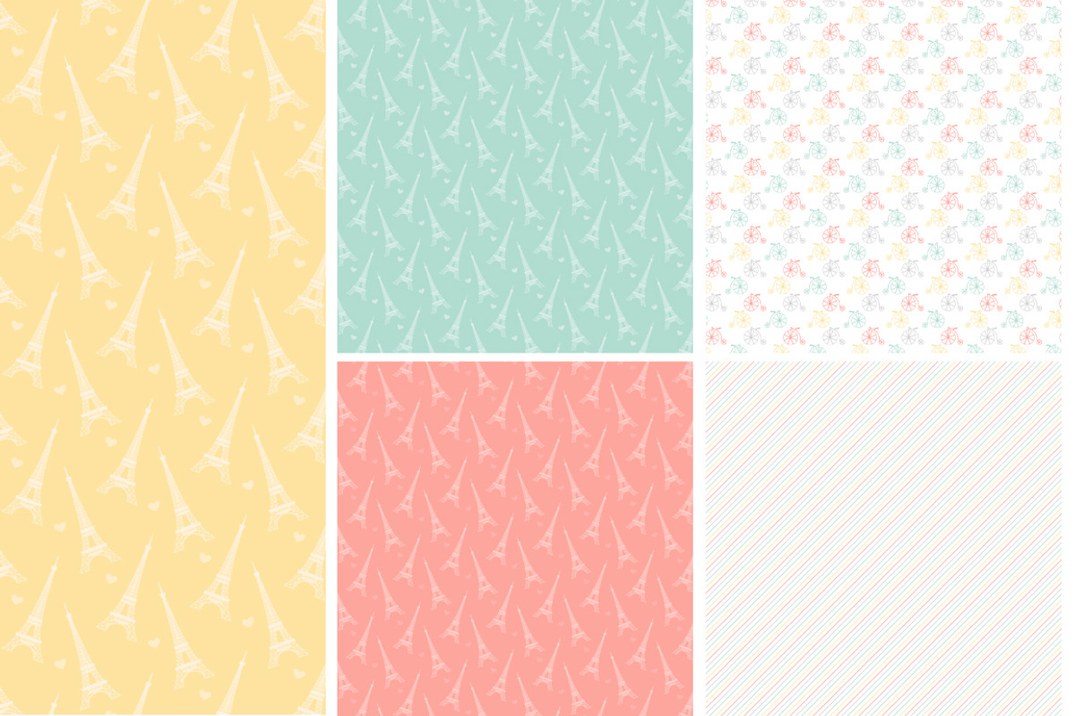 14 Paris Inspired Digital Papers preview 2