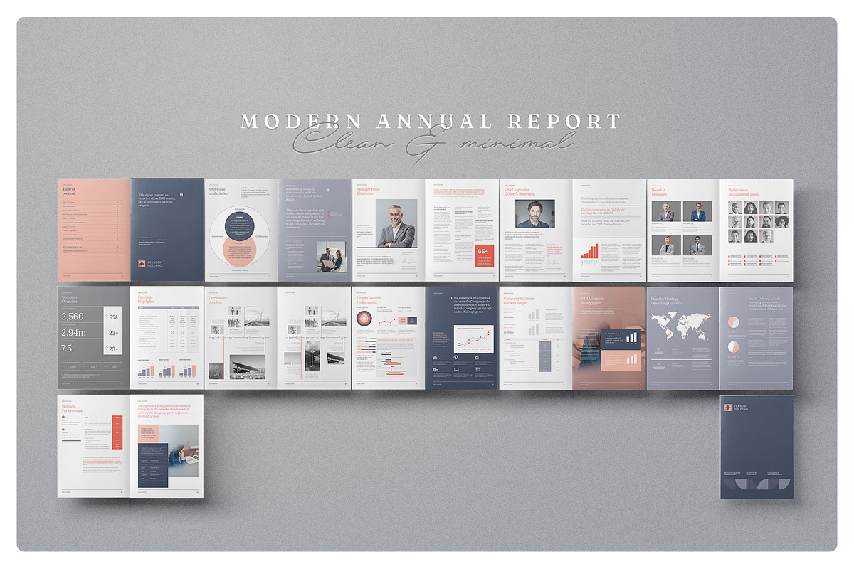 Annual Report Template, a Brochure Template by Proonty (Photo 3 of 3)