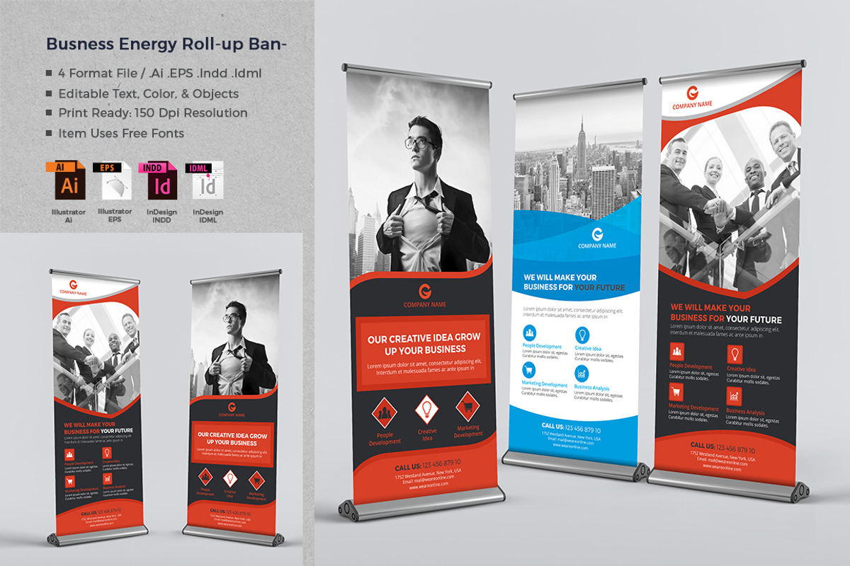 Corporate Roll-up Banners, a Flyer Template by design_pick (Photo 1 of 4)