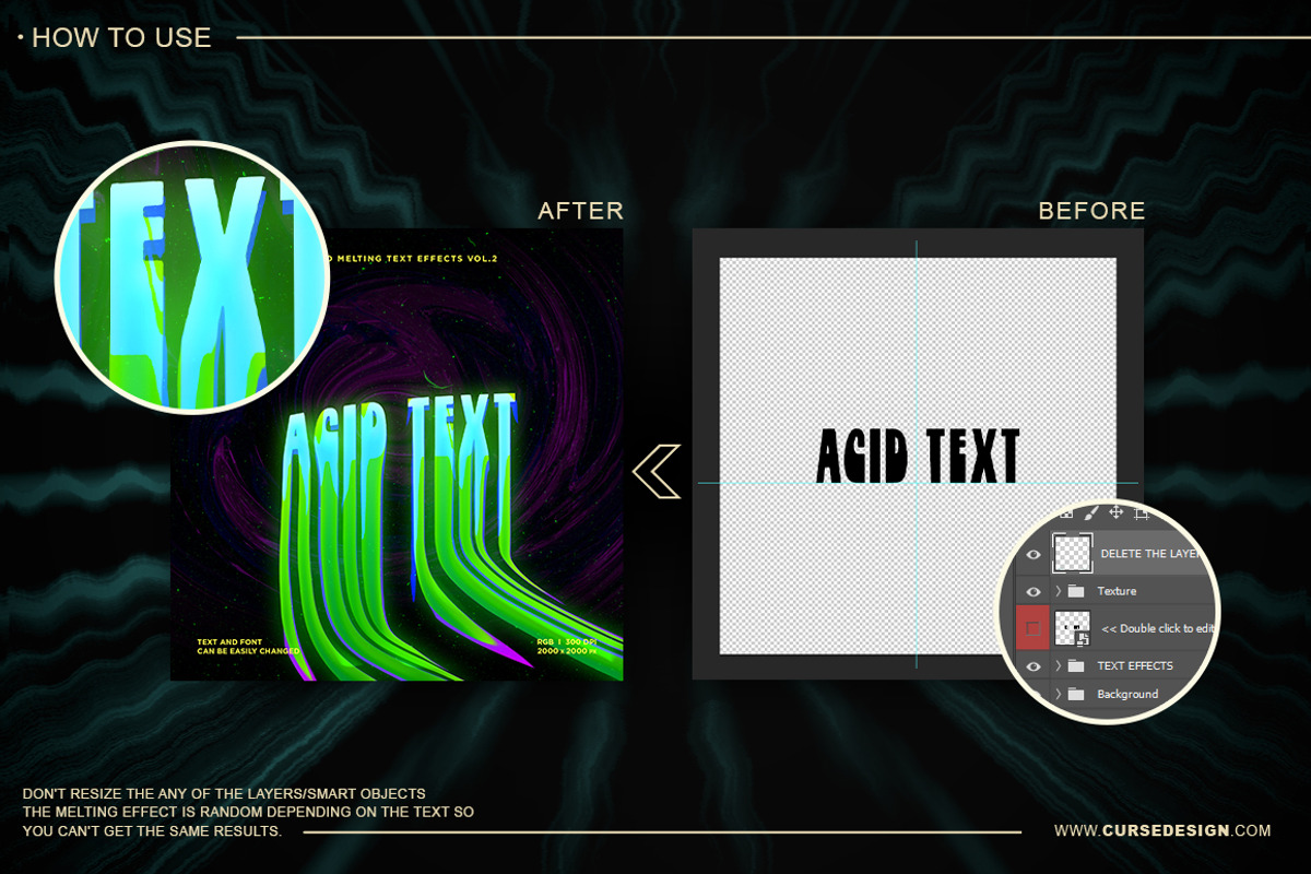 Liquid Melting Text Effects Vol.3, an Action Add-On by Cursedesign (Photo 7 of 9)