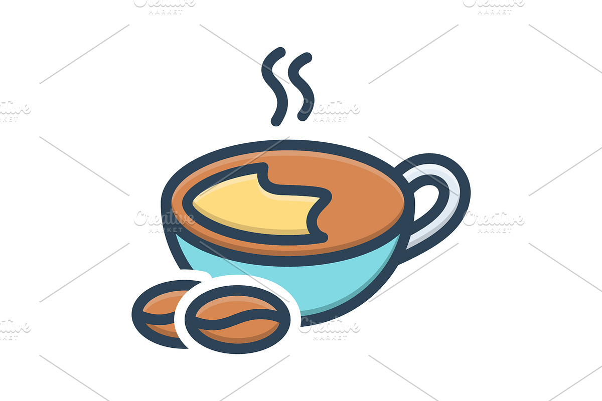 Brown coffee color icon, a Duotone Icon by Creative priyanka