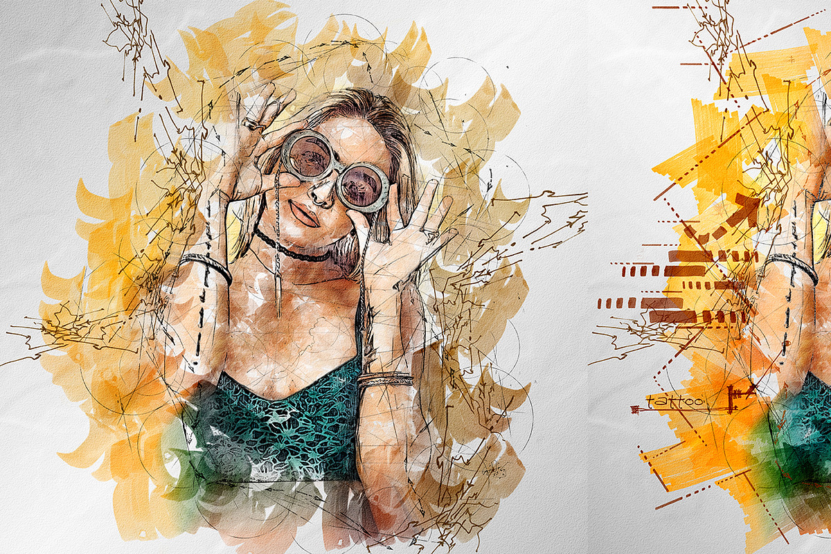 Graphic Marker Photoshop Action, an Action Add-On by GorynArt (Photo 10 of 20)