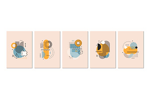 Geometric abstract shapes posters, a Decorative Illustration by Buch&Bee