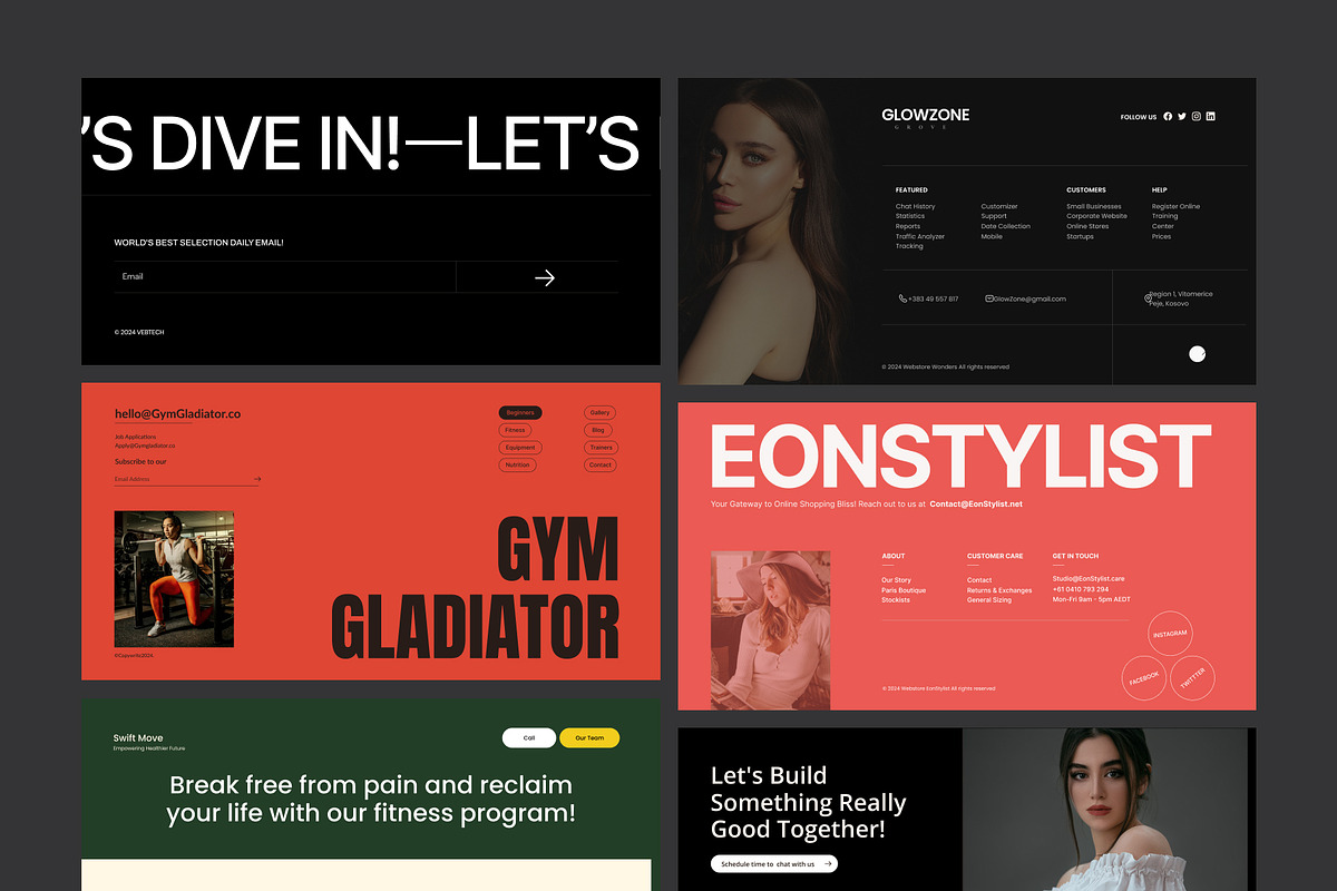 50 Footer Design, a Websites & App Template by Brickclay (Photo 8 of 8)