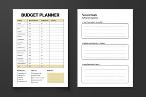 Monthly Budget Planner Worksheet, a Stationery Template by MightyDesign