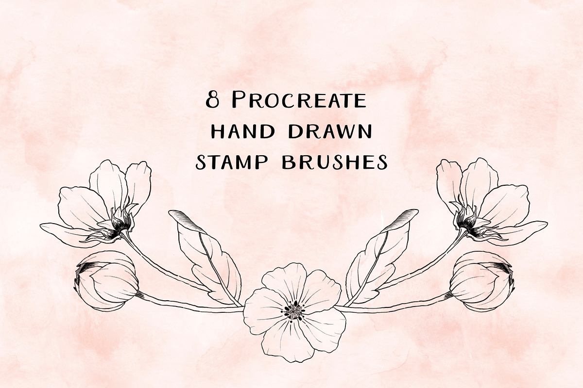 Vintage Florals Procreate Brushes, a Brush Add-On by Little Nordic Atelier (Photo 2 of 3)