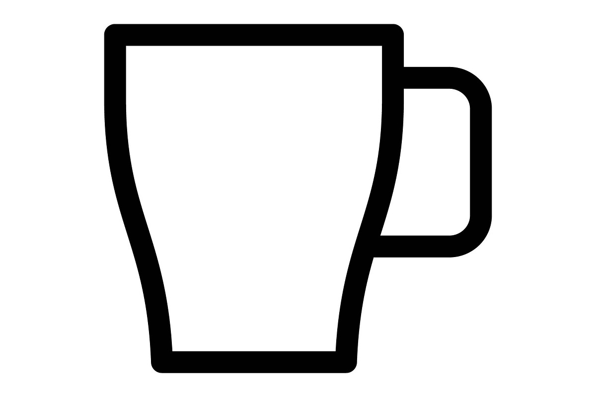 Mug icon, an Outline Icon by Sumberpangan