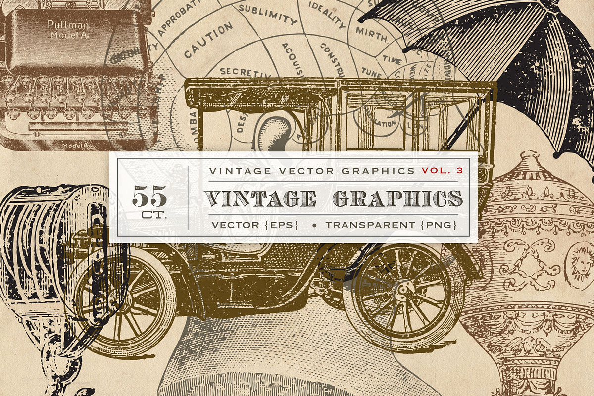 Vintage Vector Graphics Vol. 3, an Object Graphic by Eclectic Anthology
