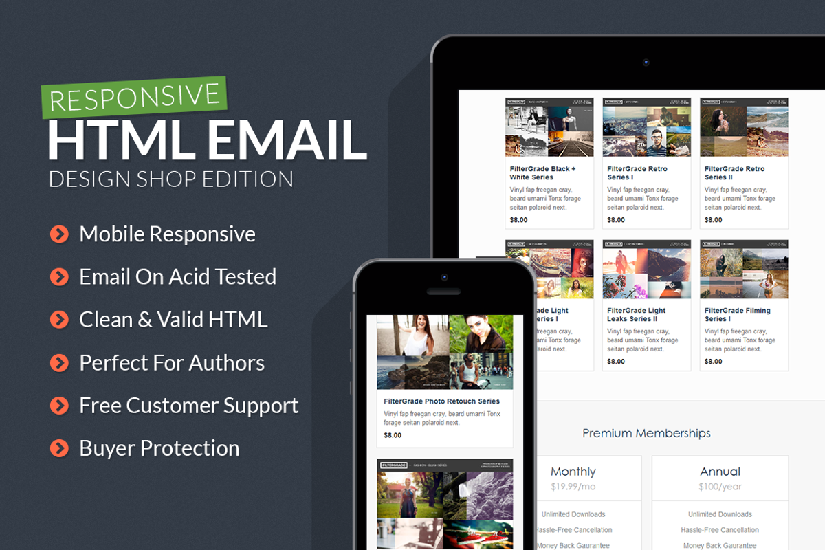 Design Shop Responsive Email, a HTML Template by Creativenauts