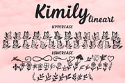 Kimily with Extra line art, a Handwritten Font by cocodesign (Thumbnail 4 of 8)