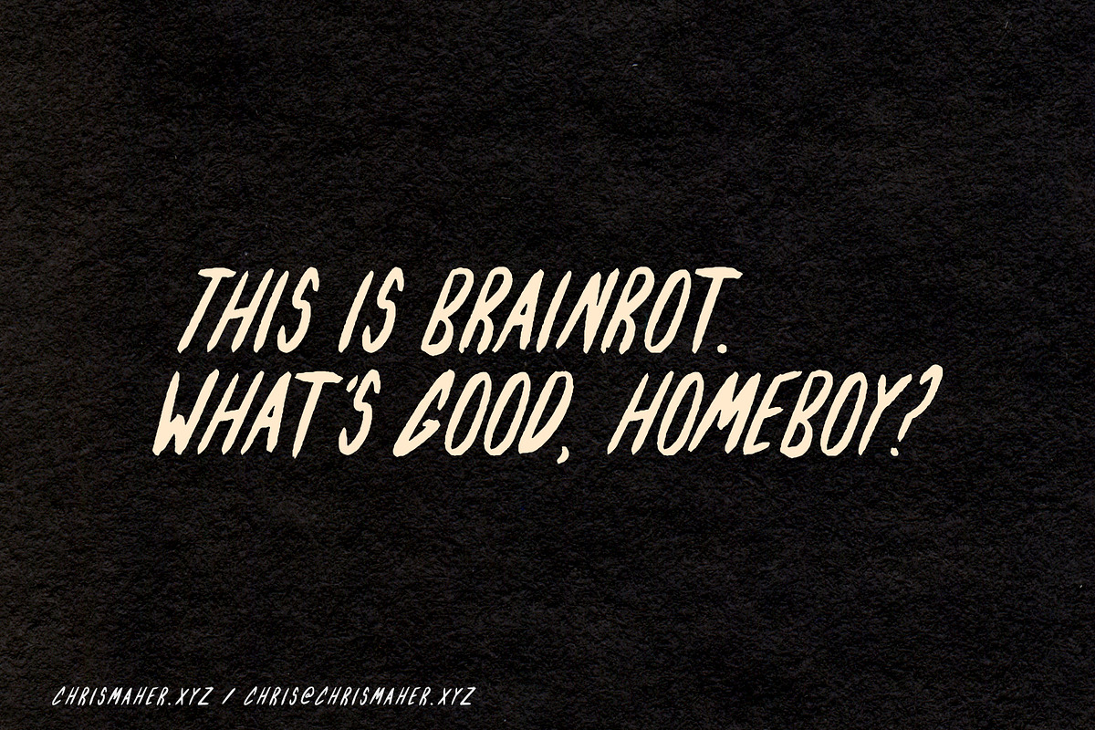 BRAINROT - Handwritten Typeface, a Sans Serif Font by The Shop of Chris ...
