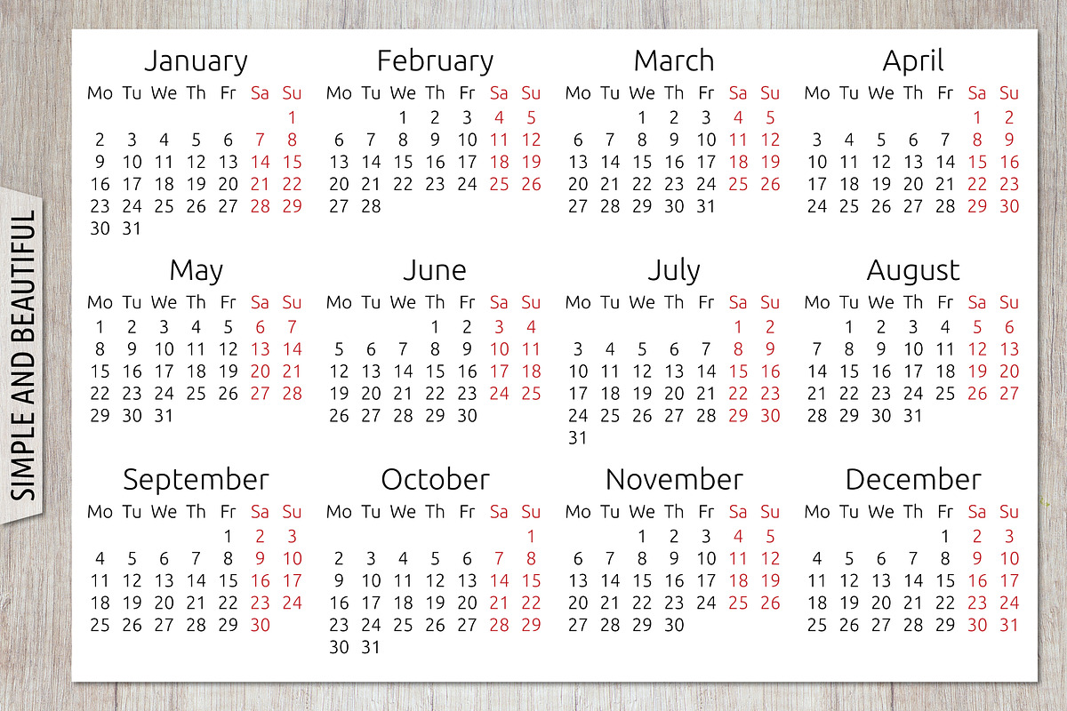 Alfa Calendar Creator 2023, a Stationery Template by inimalGraphic (Photo 6 of 7)