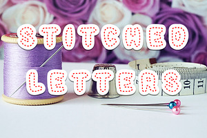 Stitched Letters SVG Font, a Font by vladocar