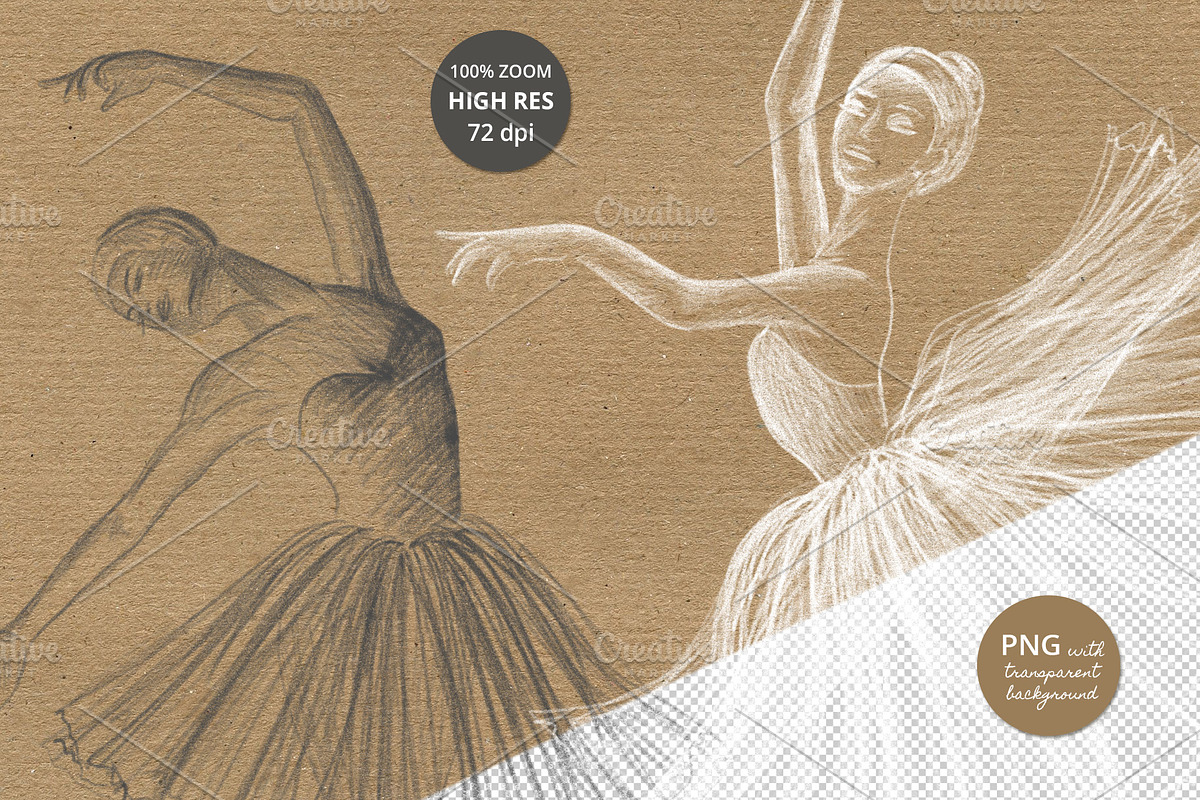Ballet Dancer Collection, a Pattern Graphic by Sveta Aho (Photo 3 of 6)