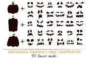 Halloween Pumpkin faces set, an Illustration by CreativeJourney (Thumbnail 2 of 4)