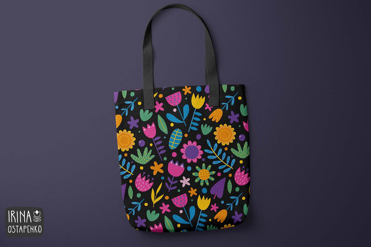 Abstract Flowers Seamless Pattern, a Background Graphic by Irina Ostapenko (Photo 3 of 5)