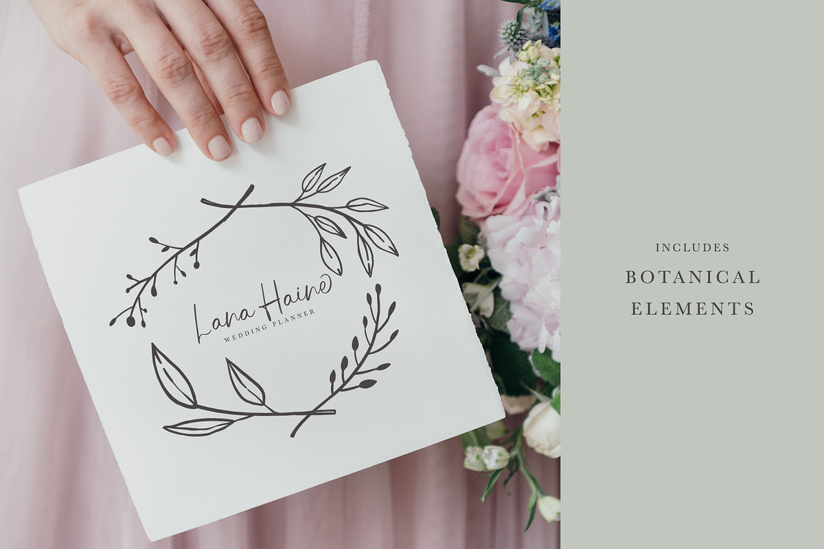 Handwriting Font and Botanicals, a Script Font by pixelcolours (Photo 7 of 10)