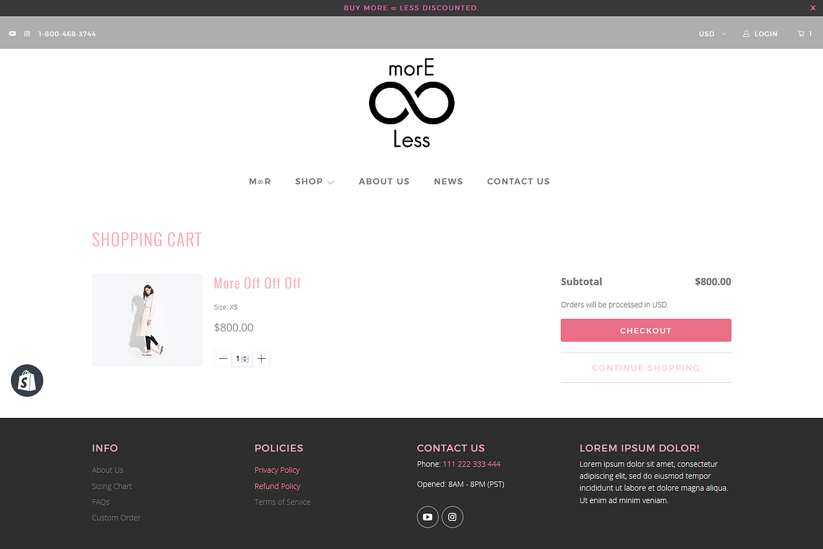 morE∞Less - Shopify Theme, a Shopify Template by inSTUDIO43 (Photo 6 of 7)