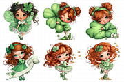 Shamrock Girl St Patrick's Day Clip, an Illustration by Daily.Designs (Thumbnail 3 of 8)