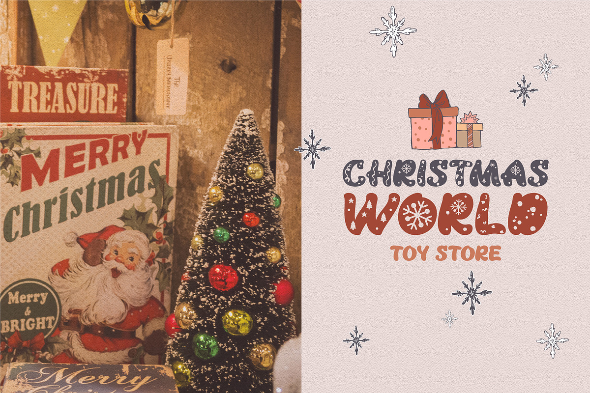 Snowflake Christmas  font family, a Script Font by Anna Zakharchenko (Photo 2 of 10)