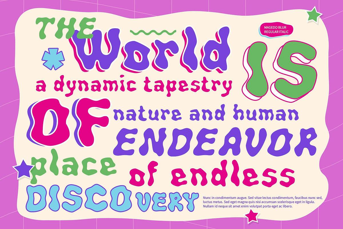 Magedo Blur, a Sans Serif Font by Craft Supply Co. (Photo 2 of 8)