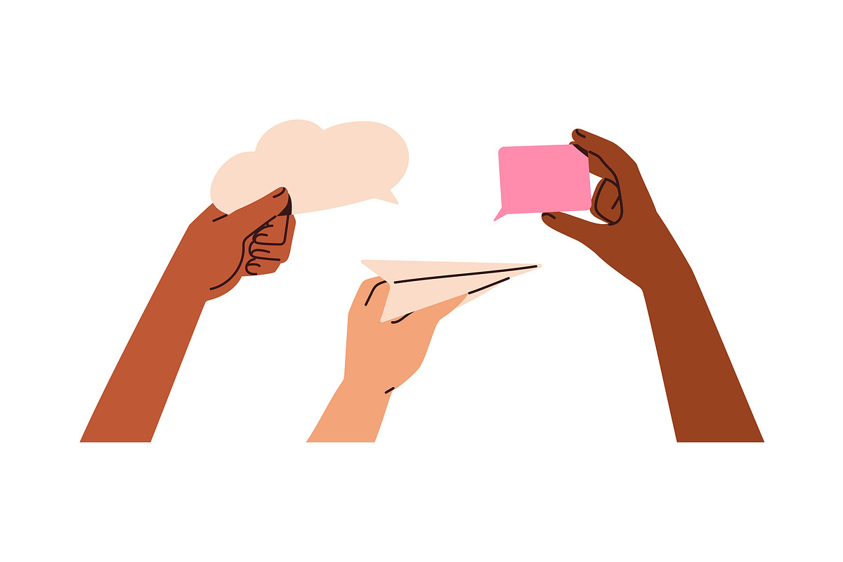 Hands with heart, star, emoji symbol, a Person Illustration by Good Studio (Photo 9 of 25)