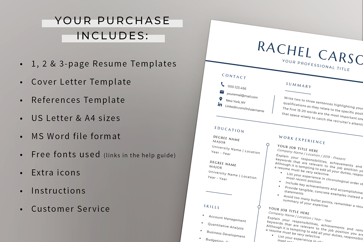 Executive Resume & Cover Letter Word, a Resume Template by Resume Bureau (Photo 6 of 6)