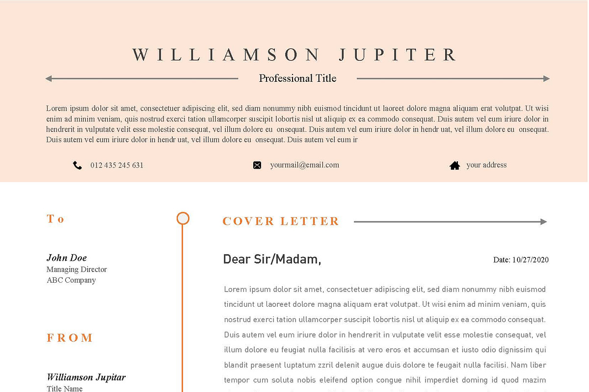Clean CV Resume MS Word Template, a Resume Template by ARP Creation