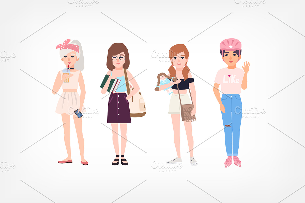 Little girl character constructor, an Education Illustration by Good Studio (Photo 2 of 3)