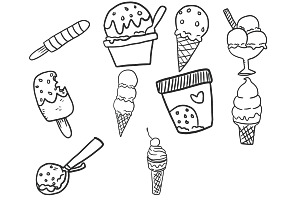 Icecream Set 1 Procreate Brush Stamp