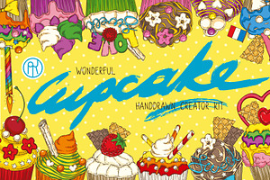 Cupcake. Hand Drawn Creator Kit