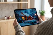 Cozy Winter House Stock Photo, a Holiday Photo by Aura Canyon HQ (Thumbnail 7 of 7)